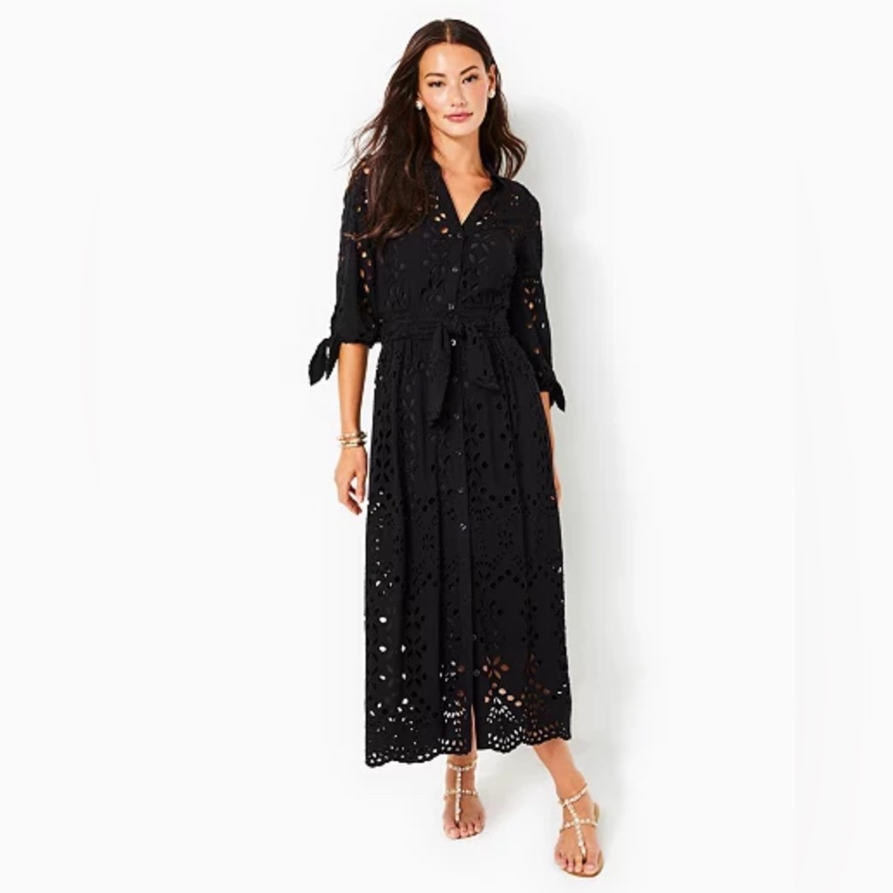 Amrita Eyelet Midi Dress, Lilly Pulitzer